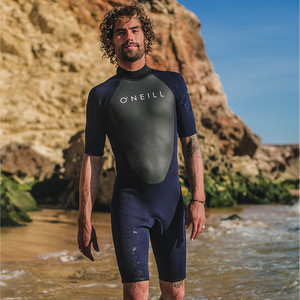 2024 O'Neill Mens Reactor II 2mm Back Zip Shorty Wetsuit 5041 - Abyss